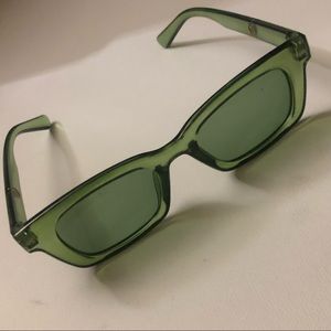 Green Glasses | Gold Holes For Strings